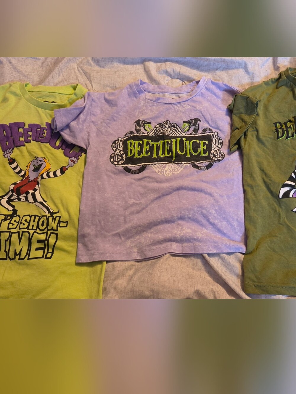3 Beetlejuice Cartoon Graphic Kids T-Shirt